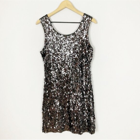 Express Sequin Mini Dress Size Large Holiday Party Cocktail Women's - Picture 1 of 4